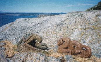 Soapstone Dragon Sculptures