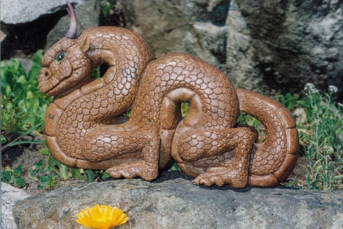 Soapstone Dragon Sculpture
