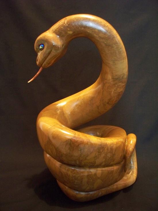 Stone Sculpture of a Snake
