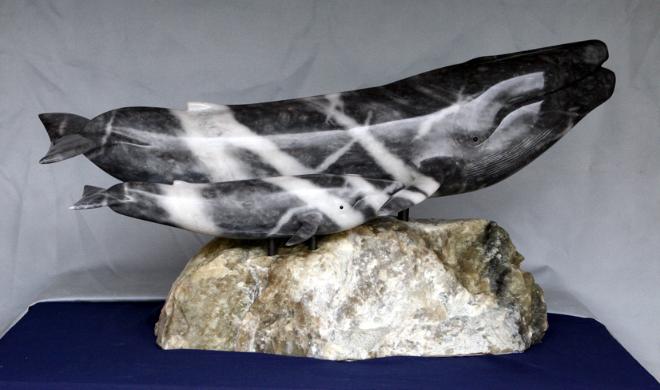 Wild Blue, a Marble Sculpture by Jason P Nelson