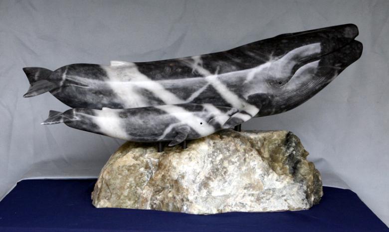 Wild Blue, a Marble Sculpture by Jason P Nelson