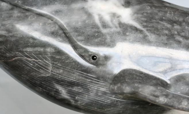 Marble Sculpture of a Blue Whale