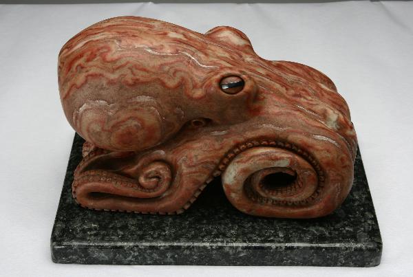 Alabaster Sculpture of an Octopus, by Jason P. Nelson